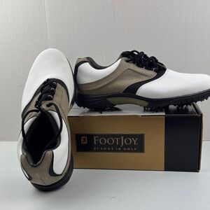FootJoy Men's Athletic Shoes - White, Black, and Tan 11M